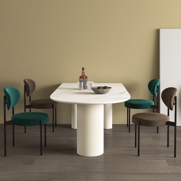 Solid Wood Contemporary Free Form Dining Table Sintered Stone Table for Dining Room and Kitchen Beige Without Chairs Clearhalo ' dining_table' 'Dining Tables & Seating' 'Dining Tables' 'furn' 'furn_dining_table' 'Furniture' 'furniture_dining_table' 'Kitchen & Dining Furniture' 'kitchen&dining_furn' 'kitchen' 'kitchen_dining_table' 3671040