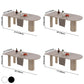 Solid Wood Contemporary Free Form Dining Table Sintered Stone Table for Dining Room and Kitchen Clearhalo ' dining_table' 'Dining Tables & Seating' 'Dining Tables' 'furn' 'furn_dining_table' 'Furniture' 'furniture_dining_table' 'Kitchen & Dining Furniture' 'kitchen&dining_furn' 'kitchen' 'kitchen_dining_table' 3671041