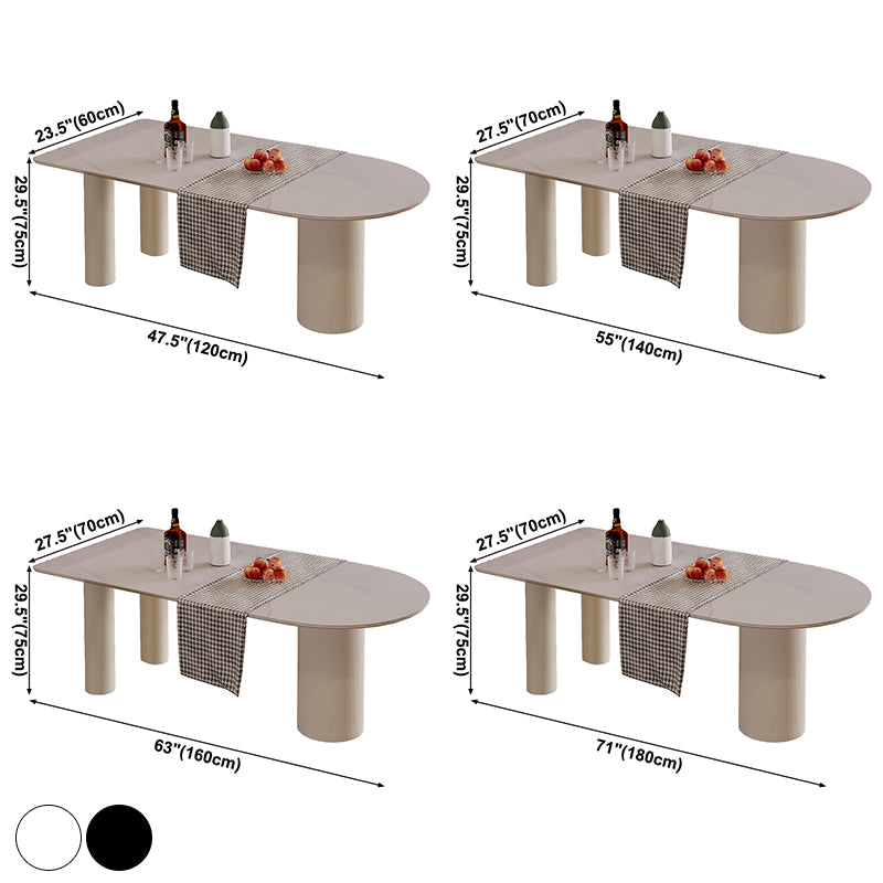 Solid Wood Contemporary Free Form Dining Table Sintered Stone Table for Dining Room and Kitchen Clearhalo ' dining_table' 'Dining Tables & Seating' 'Dining Tables' 'furn' 'furn_dining_table' 'Furniture' 'furniture_dining_table' 'Kitchen & Dining Furniture' 'kitchen&dining_furn' 'kitchen' 'kitchen_dining_table' 3671041