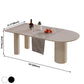 Solid Wood Contemporary Free Form Dining Table Sintered Stone Table for Dining Room and Kitchen Clearhalo ' dining_table' 'Dining Tables & Seating' 'Dining Tables' 'furn' 'furn_dining_table' 'Furniture' 'furniture_dining_table' 'Kitchen & Dining Furniture' 'kitchen&dining_furn' 'kitchen' 'kitchen_dining_table' 3671042