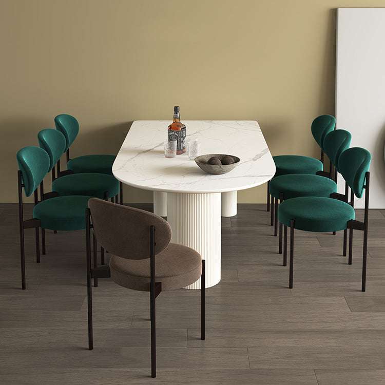 Solid Wood Contemporary Free Form Dining Table Sintered Stone Table for Dining Room and Kitchen Clearhalo ' dining_table' 'Dining Tables & Seating' 'Dining Tables' 'furn' 'furn_dining_table' 'Furniture' 'furniture_dining_table' 'Kitchen & Dining Furniture' 'kitchen&dining_furn' 'kitchen' 'kitchen_dining_table' 3671046