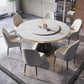 Contemporary Sintered Stone Dining Table Round Table with Metallic Base Clearhalo ' dining_table' 'Dining Tables & Seating' 'Dining Tables' 'furn' 'furn_dining_table' 'Furniture' 'furniture_dining_table' 'Kitchen & Dining Furniture' 'kitchen&dining_furn' 'kitchen' 'kitchen_dining_table' 3671048