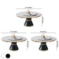 Contemporary Sintered Stone Dining Table Round Table with Metallic Base Clearhalo ' dining_table' 'Dining Tables & Seating' 'Dining Tables' 'furn' 'furn_dining_table' 'Furniture' 'furniture_dining_table' 'Kitchen & Dining Furniture' 'kitchen&dining_furn' 'kitchen' 'kitchen_dining_table' 3671056