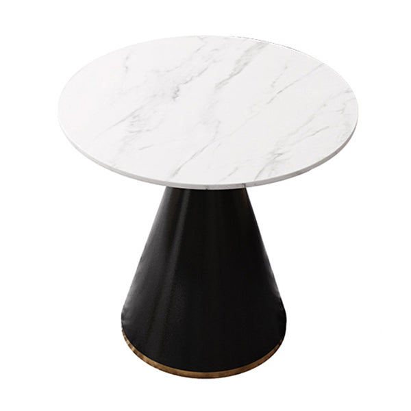 Modern Style Sintered Stone Dining Room Table White Round Table with Pedestal Base Without Chairs Clearhalo ' dining_table' 'Dining Tables & Seating' 'Dining Tables' 'furn' 'furn_dining_table' 'Furniture' 'furniture_dining_table' 'Kitchen & Dining Furniture' 'kitchen&dining_furn' 'kitchen' 'kitchen_dining_table' 3671058