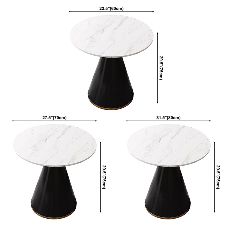 Modern Style Sintered Stone Dining Room Table White Round Table with Pedestal Base Clearhalo ' dining_table' 'Dining Tables & Seating' 'Dining Tables' 'furn' 'furn_dining_table' 'Furniture' 'furniture_dining_table' 'Kitchen & Dining Furniture' 'kitchen&dining_furn' 'kitchen' 'kitchen_dining_table' 3671065