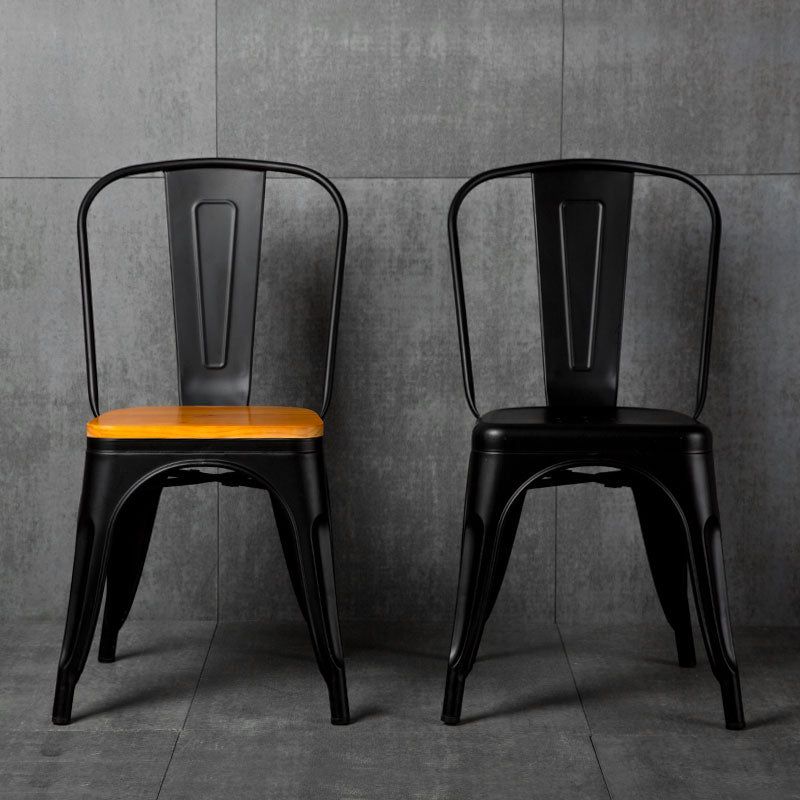 Industrial Dining Room Chair Slat Back Side Chair with Metal Legs for Home Use Clearhalo ' kitchen&dining_furn' 'Dining Chairs' 'Dining Tables & Seating' 'dining_chair' 'furn' 'furn_dining_chair' 'Furniture' 'furniture_dining_chair' 'Kitchen & Dining Furniture' 'kitchen' 3671069