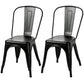 Industrial Dining Room Chair Slat Back Side Chair with Metal Legs for Home Use Black 2 Piece Set Clearhalo ' kitchen&dining_furn' 'Dining Chairs' 'Dining Tables & Seating' 'dining_chair' 'furn' 'furn_dining_chair' 'Furniture' 'furniture_dining_chair' 'Kitchen & Dining Furniture' 'kitchen' 3671074