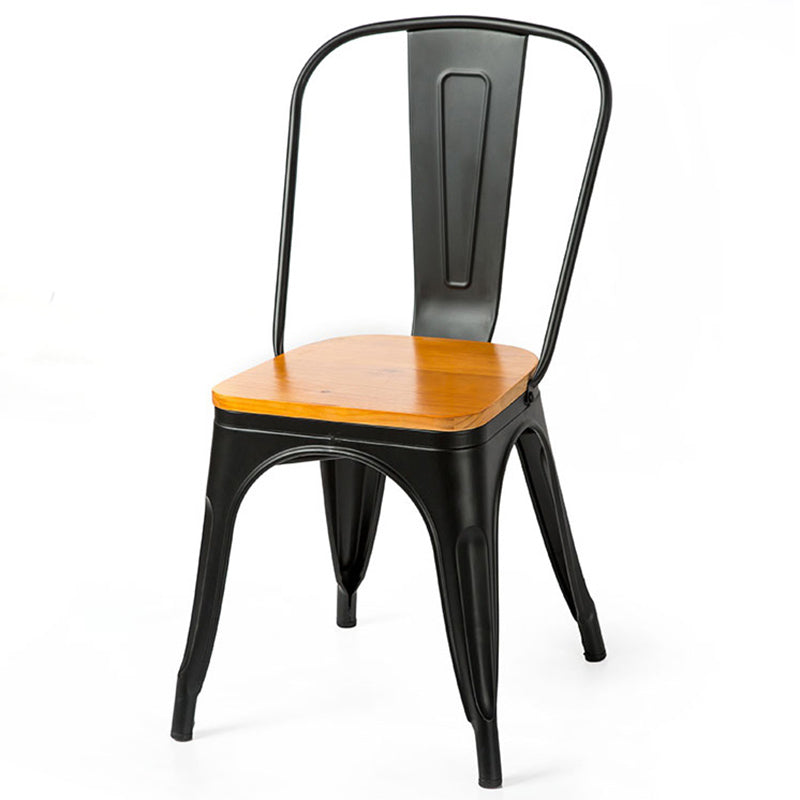 Industrial Dining Room Chair Slat Back Side Chair with Metal Legs for Home Use Clearhalo ' kitchen&dining_furn' 'Dining Chairs' 'Dining Tables & Seating' 'dining_chair' 'furn' 'furn_dining_chair' 'Furniture' 'furniture_dining_chair' 'Kitchen & Dining Furniture' 'kitchen' 3671075