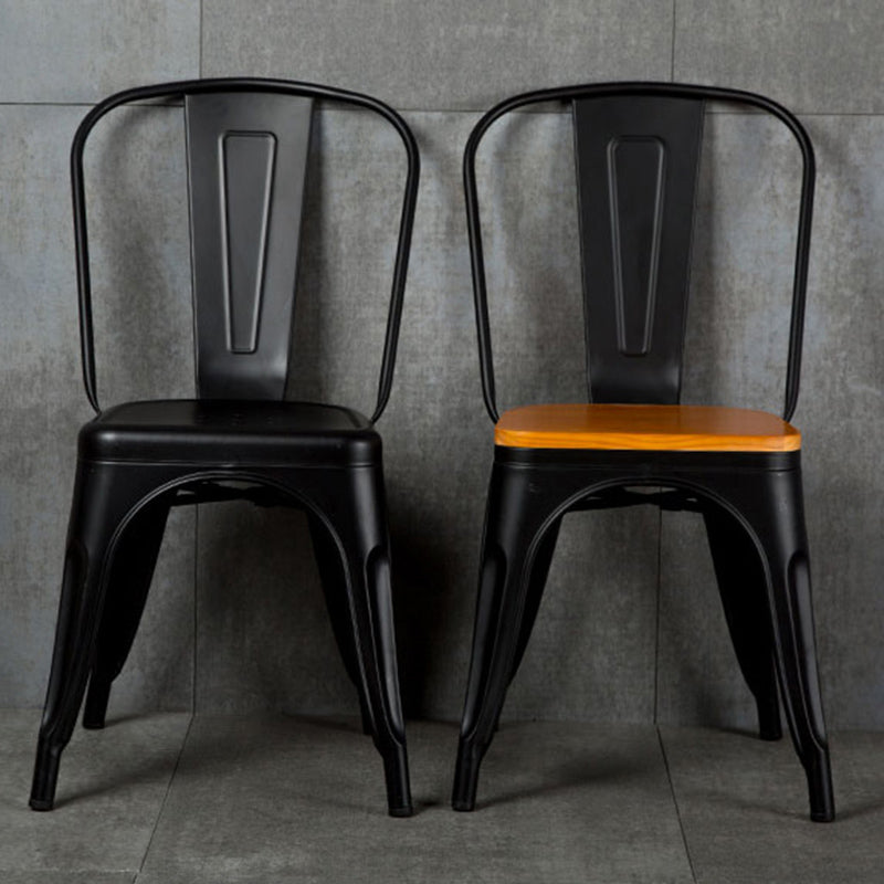 Industrial Dining Room Chair Slat Back Side Chair with Metal Legs for Home Use Clearhalo ' kitchen&dining_furn' 'Dining Chairs' 'Dining Tables & Seating' 'dining_chair' 'furn' 'furn_dining_chair' 'Furniture' 'furniture_dining_chair' 'Kitchen & Dining Furniture' 'kitchen' 3671080