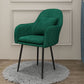 Glam Dining Arm Chair Solid Back Side Chair with 4 Metal Legs for Home Use Blackish Green 1 Piece Black Clearhalo ' kitchen&dining_furn' 'Dining Chairs' 'Dining Tables & Seating' 'dining_chair' 'furn' 'furn_dining_chair' 'Furniture' 'furniture_dining_chair' 'Kitchen & Dining Furniture' 'kitchen' 3671089