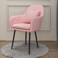 Glam Dining Arm Chair Solid Back Side Chair with 4 Metal Legs for Home Use Pink 1 Piece Black Clearhalo ' kitchen&dining_furn' 'Dining Chairs' 'Dining Tables & Seating' 'dining_chair' 'furn' 'furn_dining_chair' 'Furniture' 'furniture_dining_chair' 'Kitchen & Dining Furniture' 'kitchen' 3671095