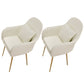 Glam Dining Arm Chair Solid Back Side Chair with 4 Metal Legs for Home Use Off-White 2 Piece Set Brass Gold Clearhalo ' kitchen&dining_furn' 'Dining Chairs' 'Dining Tables & Seating' 'dining_chair' 'furn' 'furn_dining_chair' 'Furniture' 'furniture_dining_chair' 'Kitchen & Dining Furniture' 'kitchen' 3671105