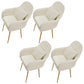 Glam Dining Arm Chair Solid Back Side Chair with 4 Metal Legs for Home Use Off-White 4 Piece Set Brass Gold Clearhalo ' kitchen&dining_furn' 'Dining Chairs' 'Dining Tables & Seating' 'dining_chair' 'furn' 'furn_dining_chair' 'Furniture' 'furniture_dining_chair' 'Kitchen & Dining Furniture' 'kitchen' 3671106