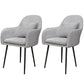 Glam Dining Arm Chair Solid Back Side Chair with 4 Metal Legs for Home Use Grey 2 Piece Set Black Clearhalo ' kitchen&dining_furn' 'Dining Chairs' 'Dining Tables & Seating' 'dining_chair' 'furn' 'furn_dining_chair' 'Furniture' 'furniture_dining_chair' 'Kitchen & Dining Furniture' 'kitchen' 3671114