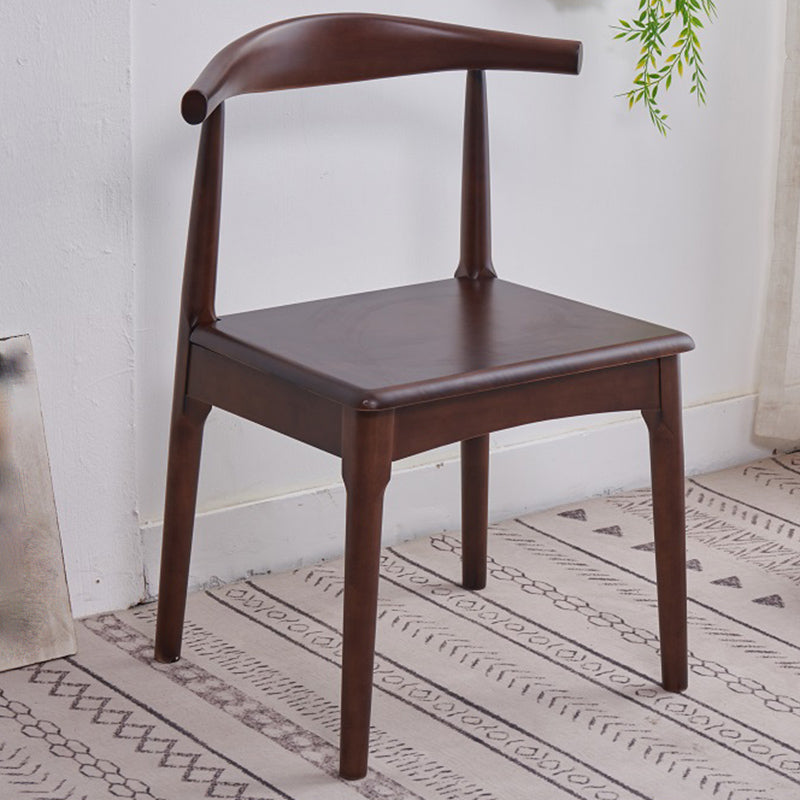 Contemporary Dining Chair Open Back Side Chair with Wood Legs for Home Use Brown 1 Piece Walnut Clearhalo ' kitchen&dining_furn' 'Dining Chairs' 'Dining Tables & Seating' 'dining_chair' 'furn' 'furn_dining_chair' 'Furniture' 'furniture_dining_chair' 'Kitchen & Dining Furniture' 'kitchen' 3671117