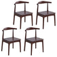 Contemporary Dining Chair Open Back Side Chair with Wood Legs for Home Use Brown 4 Piece Set Walnut Clearhalo ' kitchen&dining_furn' 'Dining Chairs' 'Dining Tables & Seating' 'dining_chair' 'furn' 'furn_dining_chair' 'Furniture' 'furniture_dining_chair' 'Kitchen & Dining Furniture' 'kitchen' 3671120