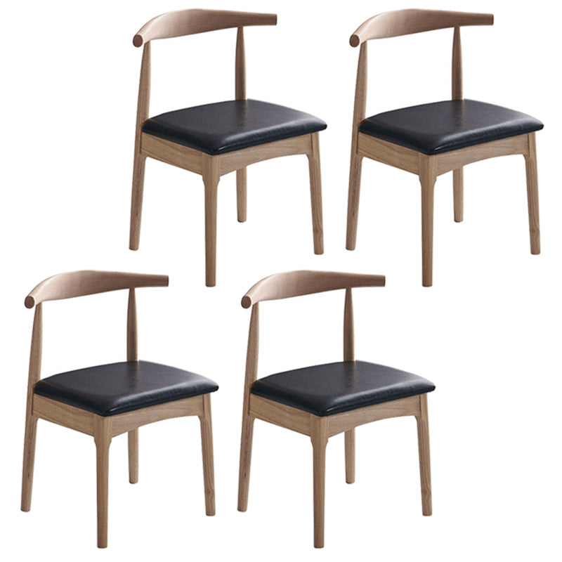 Contemporary Dining Chair Open Back Side Chair with Wood Legs for Home Use Black 4 Piece Set Natural Wood Clearhalo ' kitchen&dining_furn' 'Dining Chairs' 'Dining Tables & Seating' 'dining_chair' 'furn' 'furn_dining_chair' 'Furniture' 'furniture_dining_chair' 'Kitchen & Dining Furniture' 'kitchen' 3671127