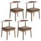 Contemporary Dining Chair Open Back Side Chair with Wood Legs for Home Use Coffee 4 Piece Set Natural Wood Clearhalo ' kitchen&dining_furn' 'Dining Chairs' 'Dining Tables & Seating' 'dining_chair' 'furn' 'furn_dining_chair' 'Furniture' 'furniture_dining_chair' 'Kitchen & Dining Furniture' 'kitchen' 3671137