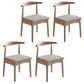 Contemporary Dining Chair Open Back Side Chair with Wood Legs for Home Use Off-White 4 Piece Set Natural Wood Clearhalo ' kitchen&dining_furn' 'Dining Chairs' 'Dining Tables & Seating' 'dining_chair' 'furn' 'furn_dining_chair' 'Furniture' 'furniture_dining_chair' 'Kitchen & Dining Furniture' 'kitchen' 3671146