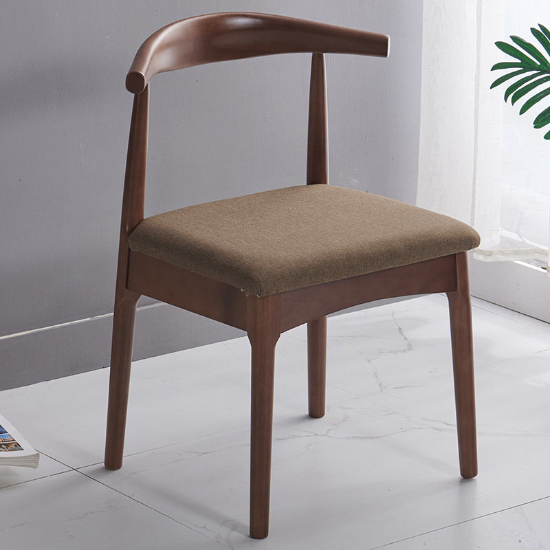 Contemporary Dining Chair Open Back Side Chair with Wood Legs for Home Use Coffee 1 Piece Walnut Clearhalo ' kitchen&dining_furn' 'Dining Chairs' 'Dining Tables & Seating' 'dining_chair' 'furn' 'furn_dining_chair' 'Furniture' 'furniture_dining_chair' 'Kitchen & Dining Furniture' 'kitchen' 3671147