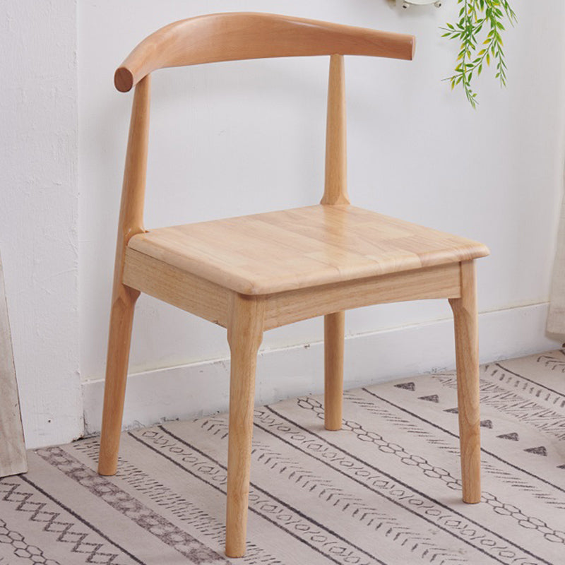 Contemporary Dining Chair Open Back Side Chair with Wood Legs for Home Use Brown 1 Piece Natural Wood Clearhalo ' kitchen&dining_furn' 'Dining Chairs' 'Dining Tables & Seating' 'dining_chair' 'furn' 'furn_dining_chair' 'Furniture' 'furniture_dining_chair' 'Kitchen & Dining Furniture' 'kitchen' 3671156