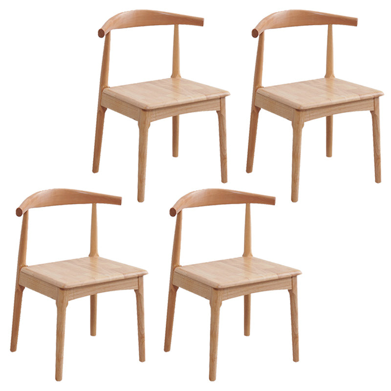 Contemporary Dining Chair Open Back Side Chair with Wood Legs for Home Use Brown 4 Piece Set Natural Wood Clearhalo ' kitchen&dining_furn' 'Dining Chairs' 'Dining Tables & Seating' 'dining_chair' 'furn' 'furn_dining_chair' 'Furniture' 'furniture_dining_chair' 'Kitchen & Dining Furniture' 'kitchen' 3671158