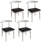 Contemporary Dining Chair Open Back Side Chair with Wood Legs for Home Use Black 4 Piece Set White Clearhalo ' kitchen&dining_furn' 'Dining Chairs' 'Dining Tables & Seating' 'dining_chair' 'furn' 'furn_dining_chair' 'Furniture' 'furniture_dining_chair' 'Kitchen & Dining Furniture' 'kitchen' 3671164
