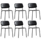 Nordic Wooden Dining Chair with Metal Base 31"H Open Back Dining Side Chair for Restaurant Black 6 Piece Set Clearhalo ' kitchen&dining_furn' 'Dining Chairs' 'Dining Tables & Seating' 'dining_chair' 'furn' 'furn_dining_chair' 'Furniture' 'furniture_dining_chair' 'Kitchen & Dining Furniture' 'kitchen' 3671175