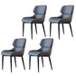 Modern Style Polyurethane Dining Chair 17'' Wide Parsons Chair for Kitchen Blue 4 Piece Set Clearhalo ' kitchen&dining_furn' 'Dining Chairs' 'Dining Tables & Seating' 'dining_chair' 'furn' 'furn_dining_chair' 'Furniture' 'furniture_dining_chair' 'Kitchen & Dining Furniture' 'kitchen' 3671190