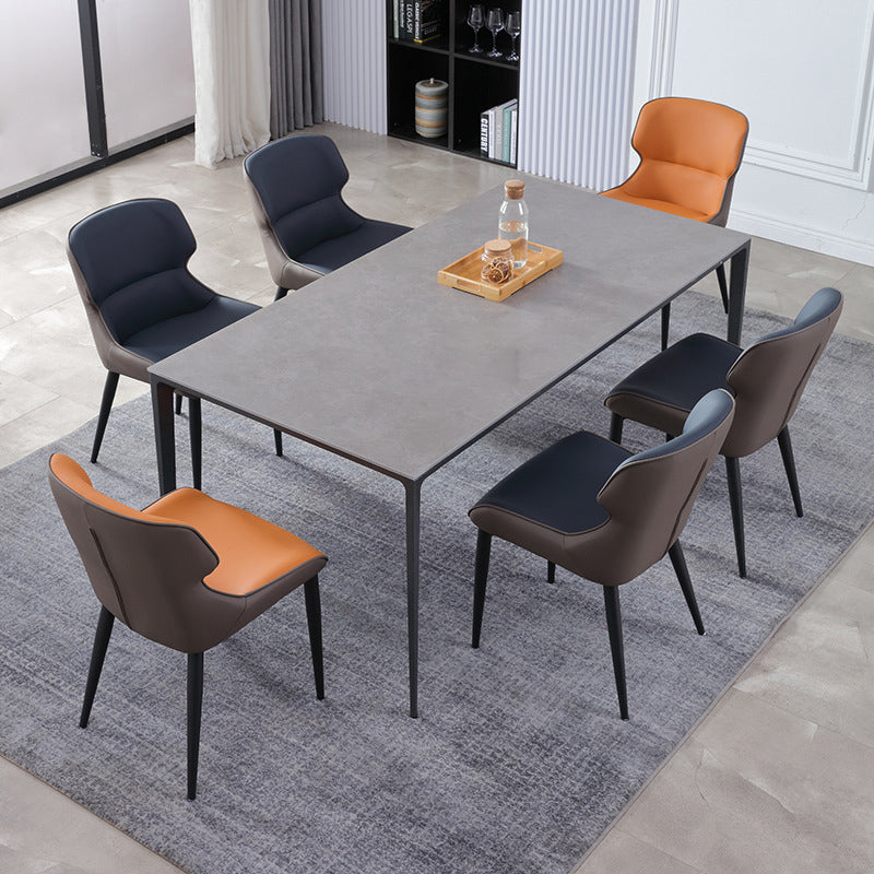 Modern Style Polyurethane Dining Chair 17'' Wide Parsons Chair for Kitchen Clearhalo ' kitchen&dining_furn' 'Dining Chairs' 'Dining Tables & Seating' 'dining_chair' 'furn' 'furn_dining_chair' 'Furniture' 'furniture_dining_chair' 'Kitchen & Dining Furniture' 'kitchen' 3671191
