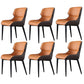 Modern Style Polyurethane Dining Chair 17'' Wide Parsons Chair for Kitchen Orange 6 Piece Set Clearhalo ' kitchen&dining_furn' 'Dining Chairs' 'Dining Tables & Seating' 'dining_chair' 'furn' 'furn_dining_chair' 'Furniture' 'furniture_dining_chair' 'Kitchen & Dining Furniture' 'kitchen' 3671198