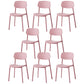 Modern Plastic Open Back Side Chair 32"H Dining Armless Chair for Restaurant Pink 8 Piece Set Clearhalo ' kitchen&dining_furn' 'Dining Chairs' 'Dining Tables & Seating' 'dining_chair' 'furn' 'furn_dining_chair' 'Furniture' 'furniture_dining_chair' 'Kitchen & Dining Furniture' 'kitchen' 3671207