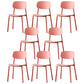 Modern Plastic Open Back Side Chair 32"H Dining Armless Chair for Restaurant Crimson 8 Piece Set Clearhalo ' kitchen&dining_furn' 'Dining Chairs' 'Dining Tables & Seating' 'dining_chair' 'furn' 'furn_dining_chair' 'Furniture' 'furniture_dining_chair' 'Kitchen & Dining Furniture' 'kitchen' 3671210