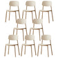 Modern Plastic Open Back Side Chair 32"H Dining Armless Chair for Restaurant Off-White 8 Piece Set Clearhalo ' kitchen&dining_furn' 'Dining Chairs' 'Dining Tables & Seating' 'dining_chair' 'furn' 'furn_dining_chair' 'Furniture' 'furniture_dining_chair' 'Kitchen & Dining Furniture' 'kitchen' 3671215