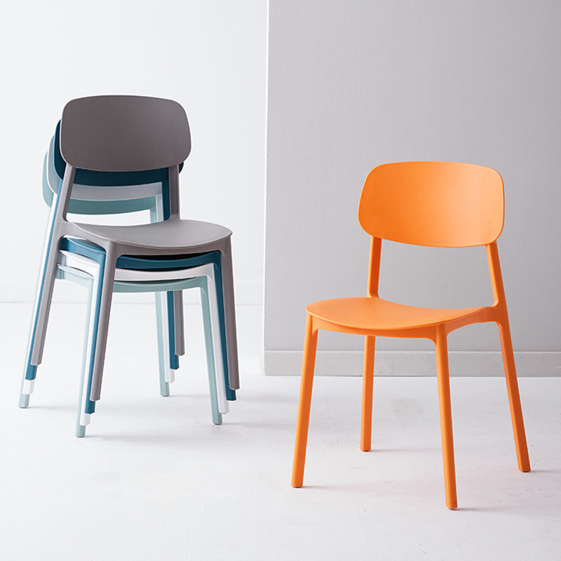 Modern Plastic Open Back Side Chair 32"H Dining Armless Chair for Restaurant Clearhalo ' kitchen&dining_furn' 'Dining Chairs' 'Dining Tables & Seating' 'dining_chair' 'furn' 'furn_dining_chair' 'Furniture' 'furniture_dining_chair' 'Kitchen & Dining Furniture' 'kitchen' 3671224