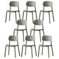 Modern Plastic Open Back Side Chair 32"H Dining Armless Chair for Restaurant Army Green 8 Piece Set Clearhalo ' kitchen&dining_furn' 'Dining Chairs' 'Dining Tables & Seating' 'dining_chair' 'furn' 'furn_dining_chair' 'Furniture' 'furniture_dining_chair' 'Kitchen & Dining Furniture' 'kitchen' 3671227