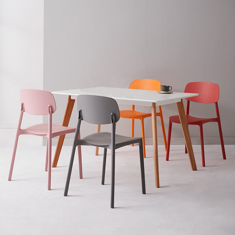 Modern Plastic Open Back Side Chair 32"H Dining Armless Chair for Restaurant Clearhalo ' kitchen&dining_furn' 'Dining Chairs' 'Dining Tables & Seating' 'dining_chair' 'furn' 'furn_dining_chair' 'Furniture' 'furniture_dining_chair' 'Kitchen & Dining Furniture' 'kitchen' 3671229