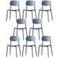 Modern Plastic Open Back Side Chair 32"H Dining Armless Chair for Restaurant Airy Blue 8 Piece Set Clearhalo ' kitchen&dining_furn' 'Dining Chairs' 'Dining Tables & Seating' 'dining_chair' 'furn' 'furn_dining_chair' 'Furniture' 'furniture_dining_chair' 'Kitchen & Dining Furniture' 'kitchen' 3671230