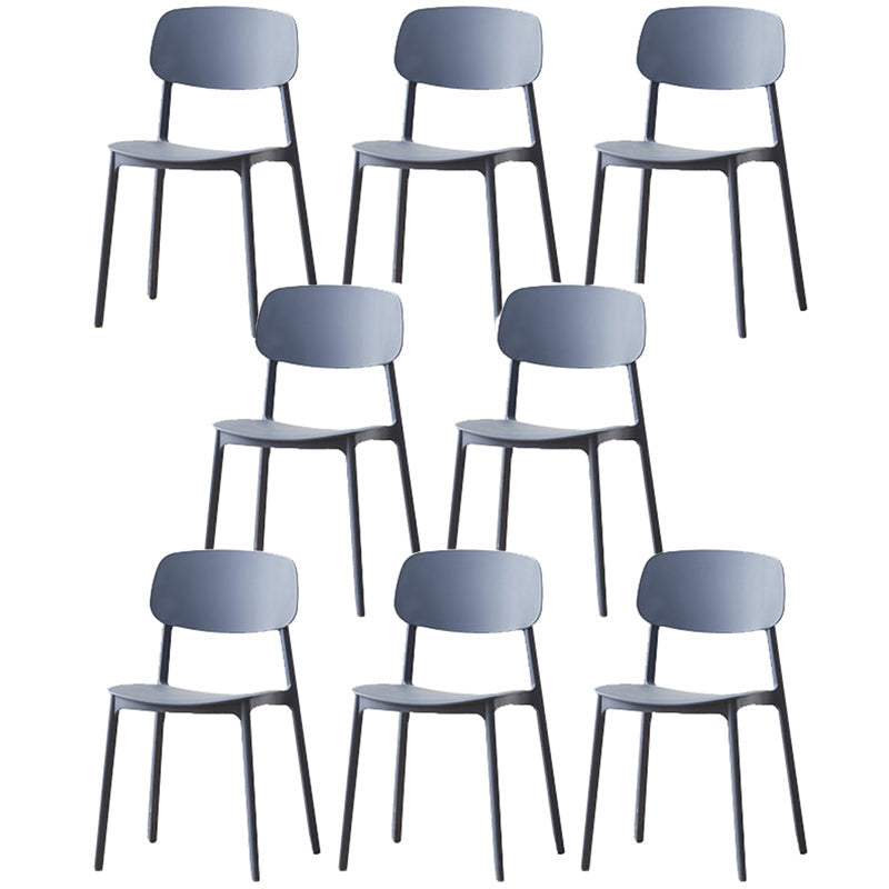 Modern Plastic Open Back Side Chair 32"H Dining Armless Chair for Restaurant Airy Blue 8 Piece Set Clearhalo ' kitchen&dining_furn' 'Dining Chairs' 'Dining Tables & Seating' 'dining_chair' 'furn' 'furn_dining_chair' 'Furniture' 'furniture_dining_chair' 'Kitchen & Dining Furniture' 'kitchen' 3671230