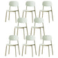 Modern Plastic Open Back Side Chair 32"H Dining Armless Chair for Restaurant Green 8 Piece Set Clearhalo ' kitchen&dining_furn' 'Dining Chairs' 'Dining Tables & Seating' 'dining_chair' 'furn' 'furn_dining_chair' 'Furniture' 'furniture_dining_chair' 'Kitchen & Dining Furniture' 'kitchen' 3671236