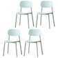 Modern Plastic Open Back Side Chair 32"H Dining Armless Chair for Restaurant Blue 4 Piece Set Clearhalo ' kitchen&dining_furn' 'Dining Chairs' 'Dining Tables & Seating' 'dining_chair' 'furn' 'furn_dining_chair' 'Furniture' 'furniture_dining_chair' 'Kitchen & Dining Furniture' 'kitchen' 3671241