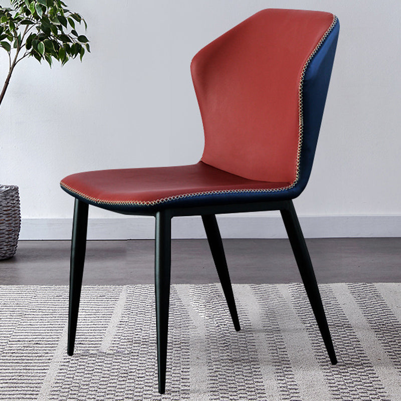 Contemporary Style Polyurethane Wingback Dining Chair 19" Wide for Home Clearhalo ' kitchen&dining_furn' 'Dining Chairs' 'Dining Tables & Seating' 'dining_chair' 'furn' 'furn_dining_chair' 'Furniture' 'furniture_dining_chair' 'Kitchen & Dining Furniture' 'kitchen' 3671243