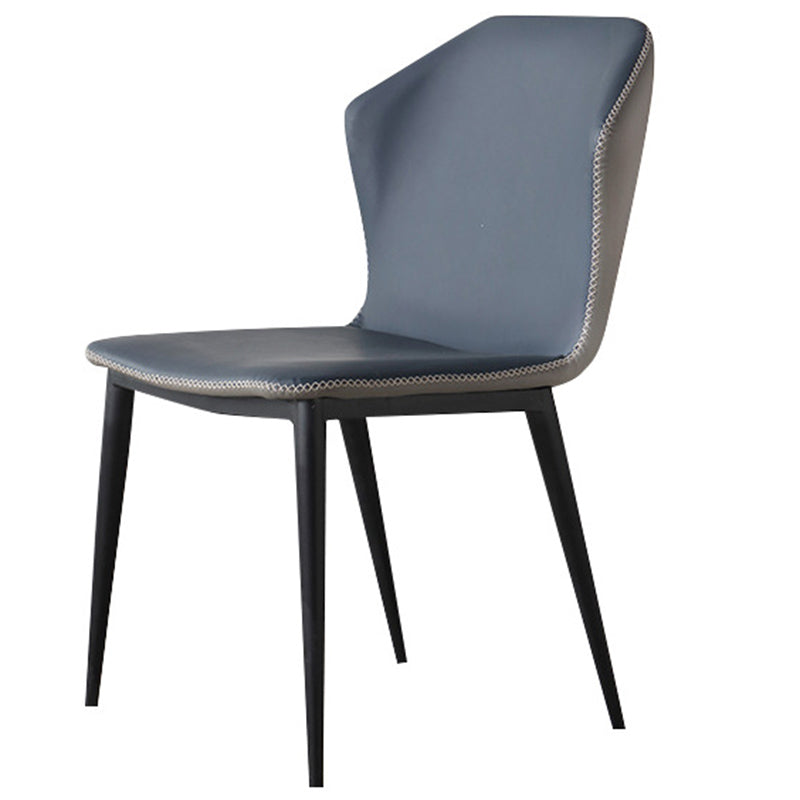Contemporary Style Polyurethane Wingback Dining Chair 19" Wide for Home Clearhalo ' kitchen&dining_furn' 'Dining Chairs' 'Dining Tables & Seating' 'dining_chair' 'furn' 'furn_dining_chair' 'Furniture' 'furniture_dining_chair' 'Kitchen & Dining Furniture' 'kitchen' 3671247