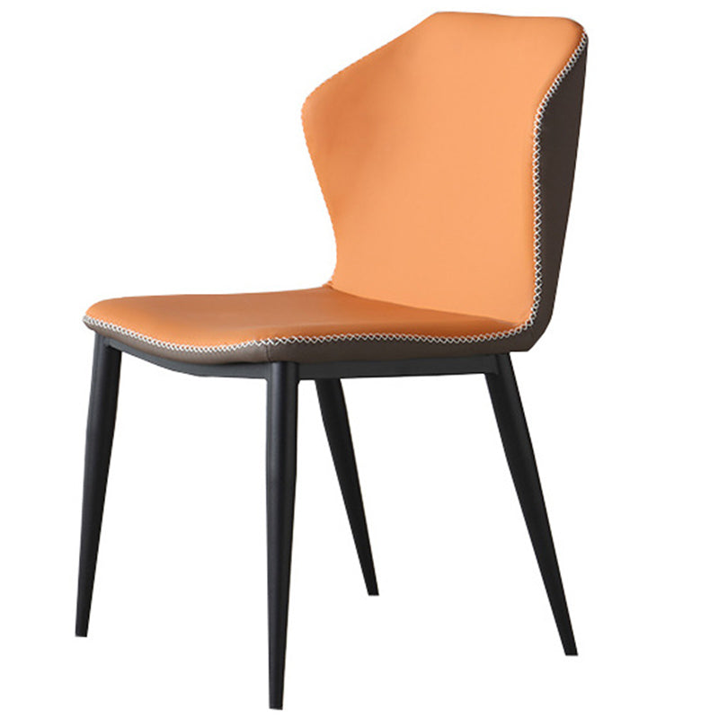 Contemporary Style Polyurethane Wingback Dining Chair 19" Wide for Home Clearhalo ' kitchen&dining_furn' 'Dining Chairs' 'Dining Tables & Seating' 'dining_chair' 'furn' 'furn_dining_chair' 'Furniture' 'furniture_dining_chair' 'Kitchen & Dining Furniture' 'kitchen' 3671249