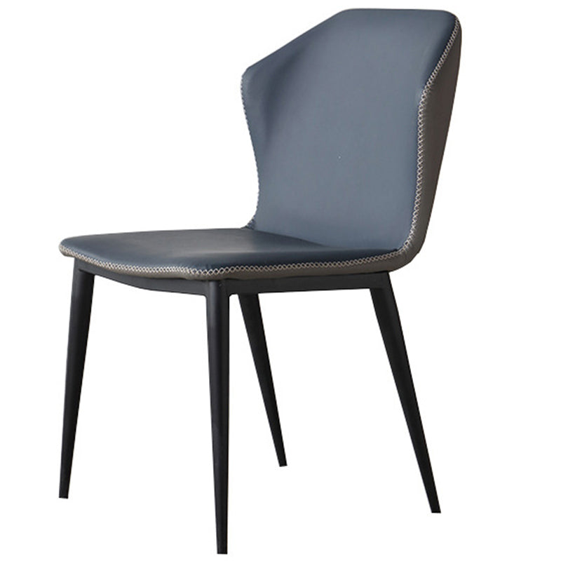 Contemporary Style Polyurethane Wingback Dining Chair 19" Wide for Home Clearhalo ' kitchen&dining_furn' 'Dining Chairs' 'Dining Tables & Seating' 'dining_chair' 'furn' 'furn_dining_chair' 'Furniture' 'furniture_dining_chair' 'Kitchen & Dining Furniture' 'kitchen' 3671252
