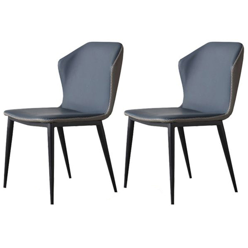 Contemporary Style Polyurethane Wingback Dining Chair 19" Wide for Home Blue Coffee 2 Piece Set Clearhalo ' kitchen&dining_furn' 'Dining Chairs' 'Dining Tables & Seating' 'dining_chair' 'furn' 'furn_dining_chair' 'Furniture' 'furniture_dining_chair' 'Kitchen & Dining Furniture' 'kitchen' 3671255