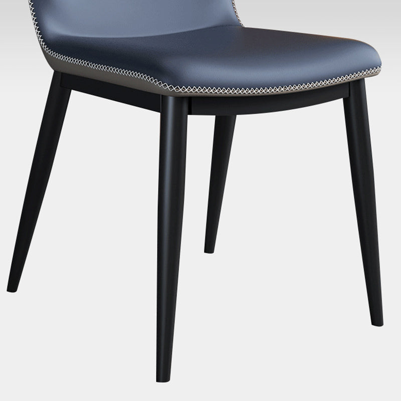 Contemporary Style Polyurethane Wingback Dining Chair 19" Wide for Home Clearhalo ' kitchen&dining_furn' 'Dining Chairs' 'Dining Tables & Seating' 'dining_chair' 'furn' 'furn_dining_chair' 'Furniture' 'furniture_dining_chair' 'Kitchen & Dining Furniture' 'kitchen' 3671258