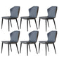 Contemporary Style Polyurethane Wingback Dining Chair 19" Wide for Home Blue Coffee 6 Piece Set Clearhalo ' kitchen&dining_furn' 'Dining Chairs' 'Dining Tables & Seating' 'dining_chair' 'furn' 'furn_dining_chair' 'Furniture' 'furniture_dining_chair' 'Kitchen & Dining Furniture' 'kitchen' 3671259