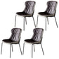 Industrial Style Home Side Chair Set Leather Dining Chair with Metal Legs Brown 4 Piece Set Gray Clearhalo ' kitchen&dining_furn' 'Dining Chairs' 'Dining Tables & Seating' 'dining_chair' 'furn' 'furn_dining_chair' 'Furniture' 'furniture_dining_chair' 'Kitchen & Dining Furniture' 'kitchen' 3671282