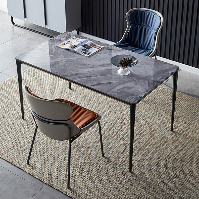 Industrial Style Home Side Chair Set Leather Dining Chair with Metal Legs Clearhalo ' kitchen&dining_furn' 'Dining Chairs' 'Dining Tables & Seating' 'dining_chair' 'furn' 'furn_dining_chair' 'Furniture' 'furniture_dining_chair' 'Kitchen & Dining Furniture' 'kitchen' 3671294